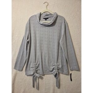 Zac & Rachel Women's XL Top Light Heather Grey New With Tags